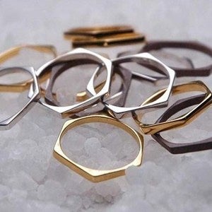 Image of Stackable Thin Nut Rings