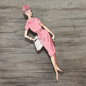 Image of Vintage Fashion Model Collection Brooch - Marcie