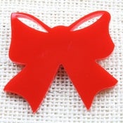 Image of Bow Brooch - Scarlet, Black or Cream