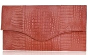 Image of Clutch bag with  flap closure