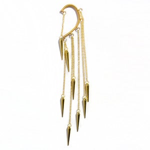 Image of Ear cuff with gold-plated spikes