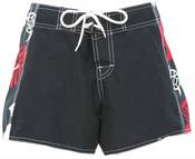 Image of Short Boardshorts-Solid with Designs on Sides