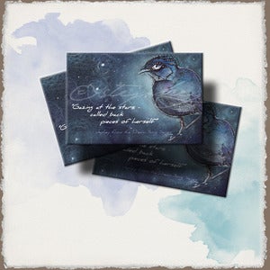 Image of Inspirational Art Magnets Handmade: Gazing at the stars