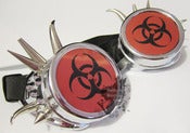 Image of Biohazard Cyber Rave Steampunk Gothic Metal Spike Goggles Headgear Cosplay