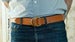 Image of The F/M x W&F D-Ring Belt - 1in Tan/Brass