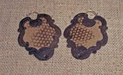 Image of Copper Etched Snakeskin Earrings