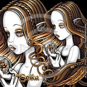Image of Seika- Amber Rose Crystal Ball Angel Tube