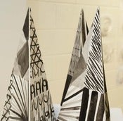 Image of Pyramid Sculptures // by Seattle Paper Artist Jesse Brown