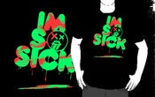 Image of *NEW 2011-12 RANGE* IMsoSICK - Black Tee - RED & GREEN
