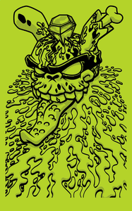 Image of MAD Zombie Robber (Green) Silkscreen Print