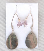 Image of fish lure inspired lavender flower bead and yellow crystal