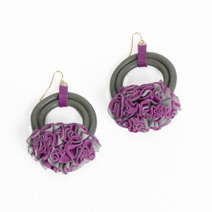 Image of victorian ruffle edge earrings