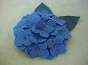 Image of large hydrangea headband/fascinator :: cool colors // made-to-order