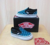 Image of Vans - Classic Slip-On - Checkerboard Blue/Black