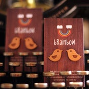 Image of Wooden Bird Earring