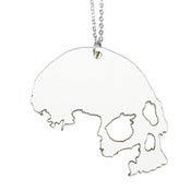 Image of Ltd. Edition Skull Shaped Necklace/Earrings made from a recycled vinyl record! 