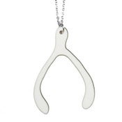 Image of Ltd. Edition Wishbone Shaped Necklace/Earrings made from a recycled vinyl record! 