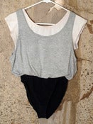 Image of Multi-Layered Leotard - Grey, White, Black