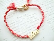 Image of Gold Love Petite Friendship Bracelet 