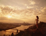 Image of Hiker at Sunrise