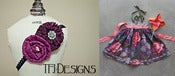 Image of The Sylvia {READY to SHIP} - LARGE Double Fabric Flower Headband - PURPLE - M2M Matilda Jane