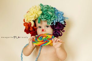 Image of Clown Bonnet Crochet Pattern