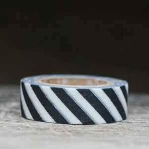 Image of Black & White Airmail Japanese Washi Tape