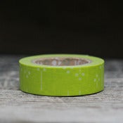 Image of Green or Orange Cotton Japanese Washi Tape