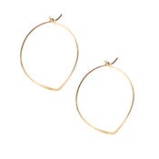 Image of Lotus Hoop Earrings in 14k Gold Filled