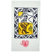 Image of Adam Sage - Grim - hand pulled lino print- ldt edt