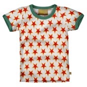 Image of red star print t-shirt, by Boys & Girls 