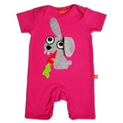 Image of cerise rabbit romper, by Lipfish 