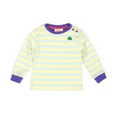 Image of lemon long sleeve striped t-shirt, by Tootsa MacGinty