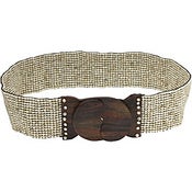 Image of Pink House Imports Beaded Wooden Belt