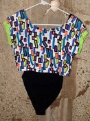Image of Multi-Layered Leotard - Multi-color on Black