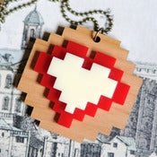 Image of Pixel Love Heart Necklace