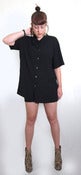 Image of Short Sleeved Oversized Black Shirt