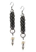 Image of CANDACE ANG "Truffle Earrings" in Gunmetal