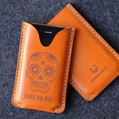 Image of iPhone Leather Case with back pocket - Ride Or Die