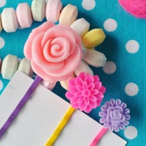 Image of rose - set of 3 hair pins