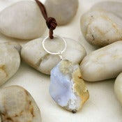 Image of Long Blue Agate Necklace