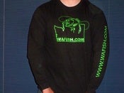 Image of Black WAFISH.com Long Sleeve Shirt