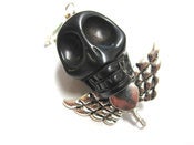 Image of Big Daddy EXTRA LARGE Black Mambo Sugar Skull & Angel Wings Zipper Pull/Key Chain/Pendant