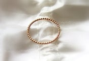 Image of One 14k ROSE gold beaded/ dotted band - wedding rings, stack rings