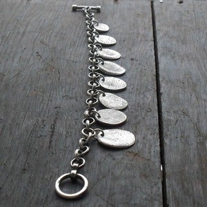 Image of Fingerprint Bracelet in Fine Silver (Style#501)