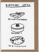Image of birthday gifts card
