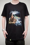 Image of Trainspotters "Dirty North - Cover Painting" Black T-Shirt + Free Stickers!