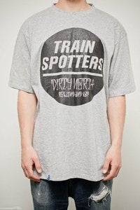 Image of Trainspotters "Dirty North - Rewind & Kap" Grey / Black T-Shirt + Free Stickers!