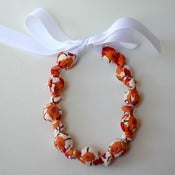 Image of ORGANIC Warm Poppies Chomping Necklace
