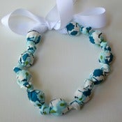 Image of ORGANIC Blue Poppies Chomping Necklace